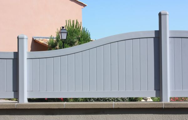 Gray Vinyl Fence Installation in Bowie